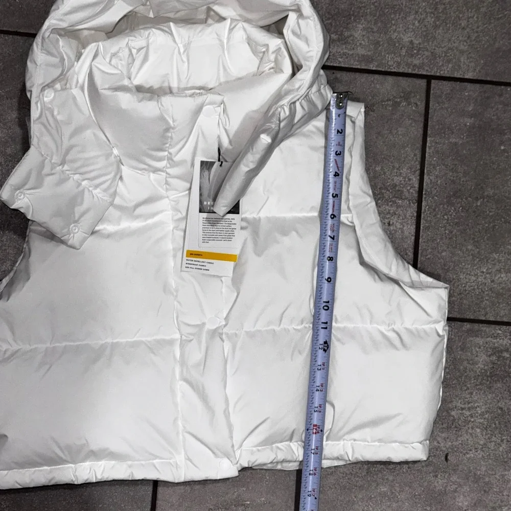 Lululemon Wunder Puff Super-Cropped Vest Womens 12 White NEW LW4CB9S Down Puffer